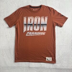 Under Armour Project Rock Iron Paradise Orange SS Active Top Men's Medium